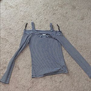 Long sleeve open chest shirt